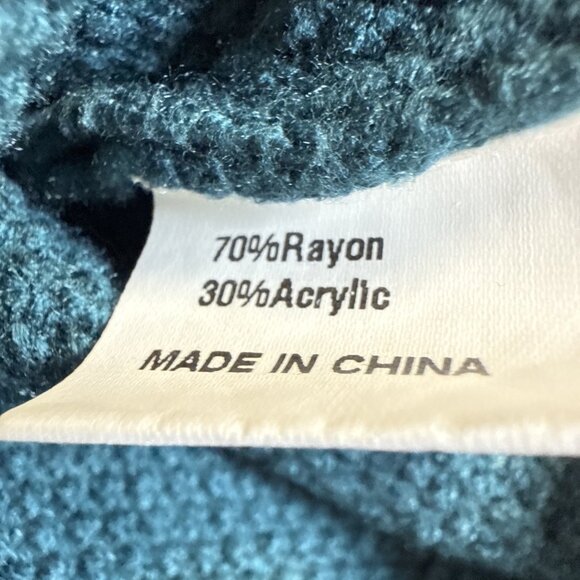 Metokeety Green Crew Neck Waffle Knit Pullover Sweater Women’s XXL - Picture 5 of 10